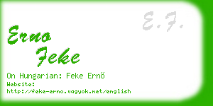erno feke business card